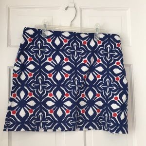 Vineyard Vines Blue and Red Patterned Skirt